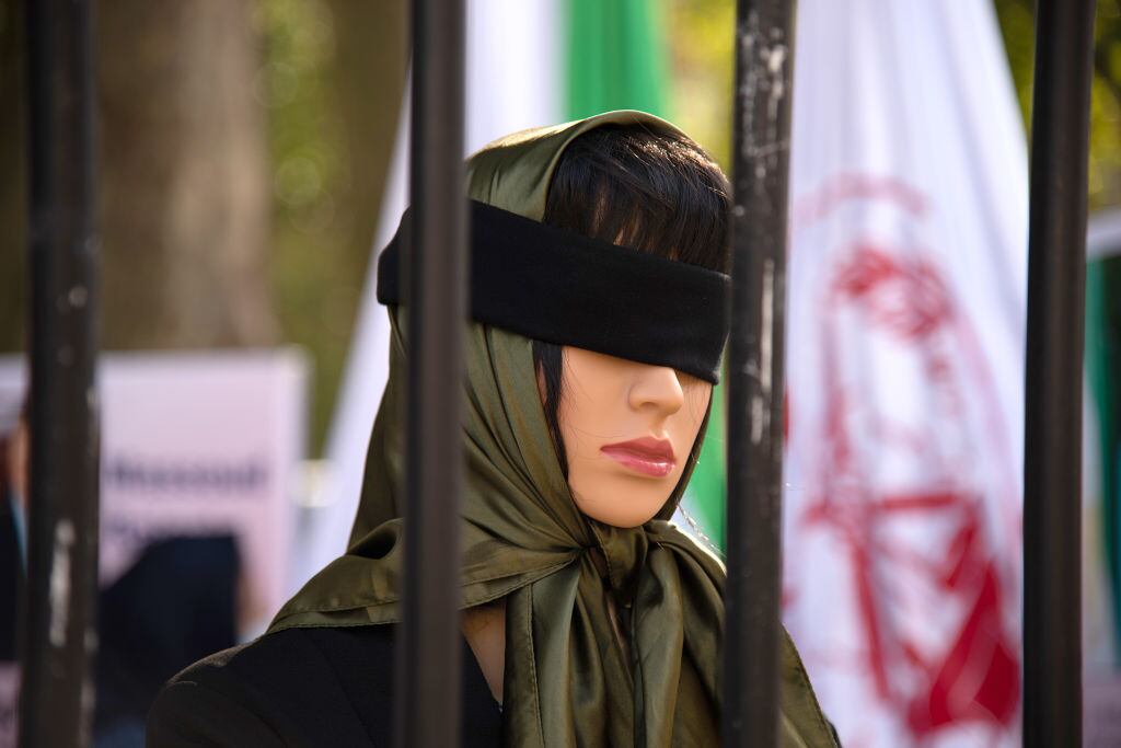 Una protesta contra el régimen de Irán en el Reino Unido