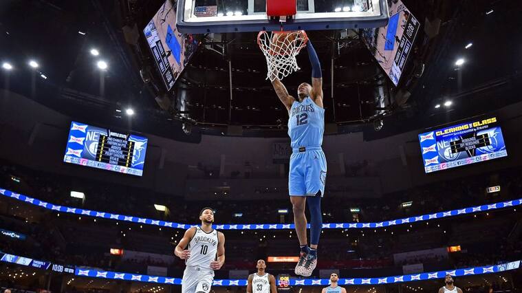 NBA - Memphis Grizzliers - Brooklyn Nets - Ja Morant y Santi Aldama