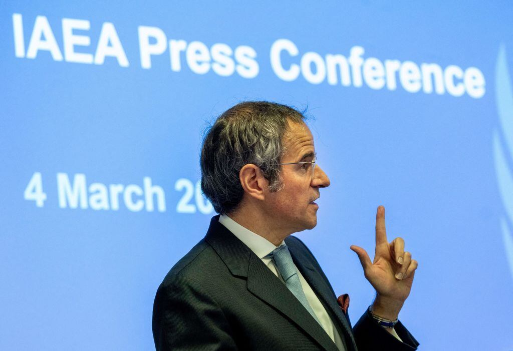 El titular de la Agencia de Energía Atómica Internacional Rafael Grossi