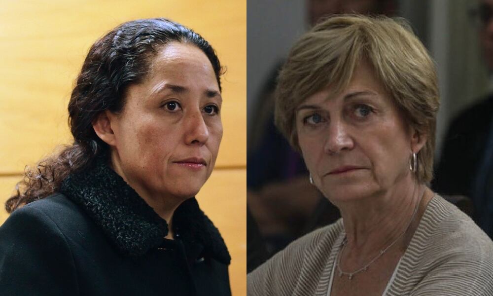 La fiscal Ximena Chong y la alcaldesa de Providencia, Evelyn Matthei