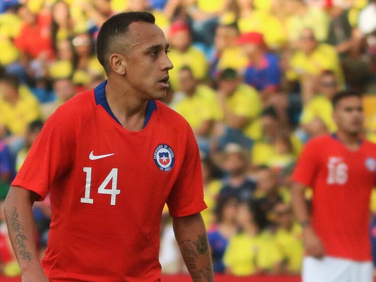 12 DE OCTUBRE DE 2019/ALICANTE, ESPAÑAFabian Orellana, durante el partido amistoso entre las selecciones de Chile vs Colombia jugado en el Estadio José Rico Pérez de Alicante, España.
FOTO: JOSE ANTONIO SOLER/AGENCIAUNO