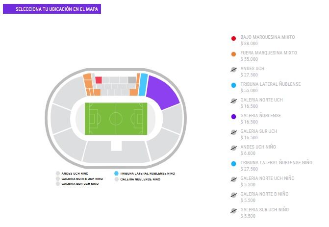 En cosa de minutos, hinchas de la U agotaron todas las entradas para la final de Copa Chile | Captura de pantalla