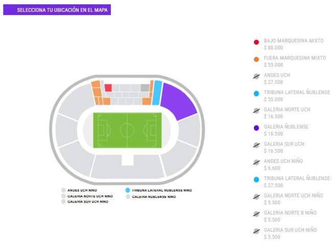 En cosa de minutos, hinchas de la U agotaron todas las entradas para la final de Copa Chile | Captura de pantalla