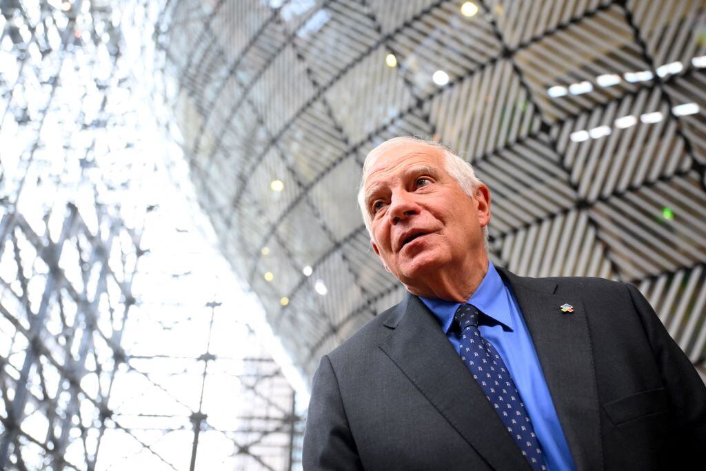 El jefe de la diplomacia de la Unión Europea, Josep Borrell, ante la prensa