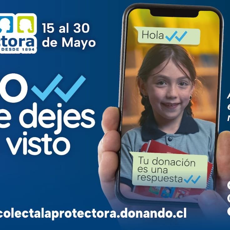 “No me dejes en visto”: Protectora de la Infancia lanza colecta nacional para apoyar a niños vulnerables en Chile