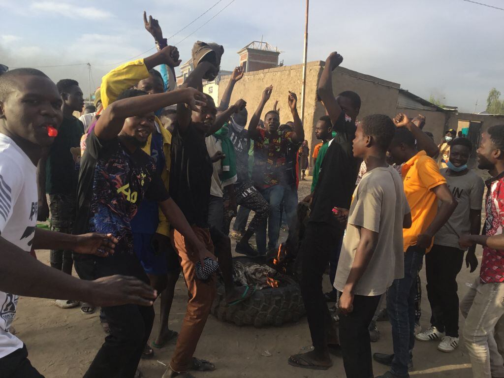 Protestas contra el régimen militar en la ciudad de Yamena en Chad
