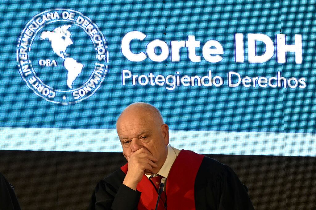 La Comisión Interamericana de Derechos Humanos (CIDH) en audiencia durante 2022 por el caso de contaminación de la comunidad de La Oroya en Perú.