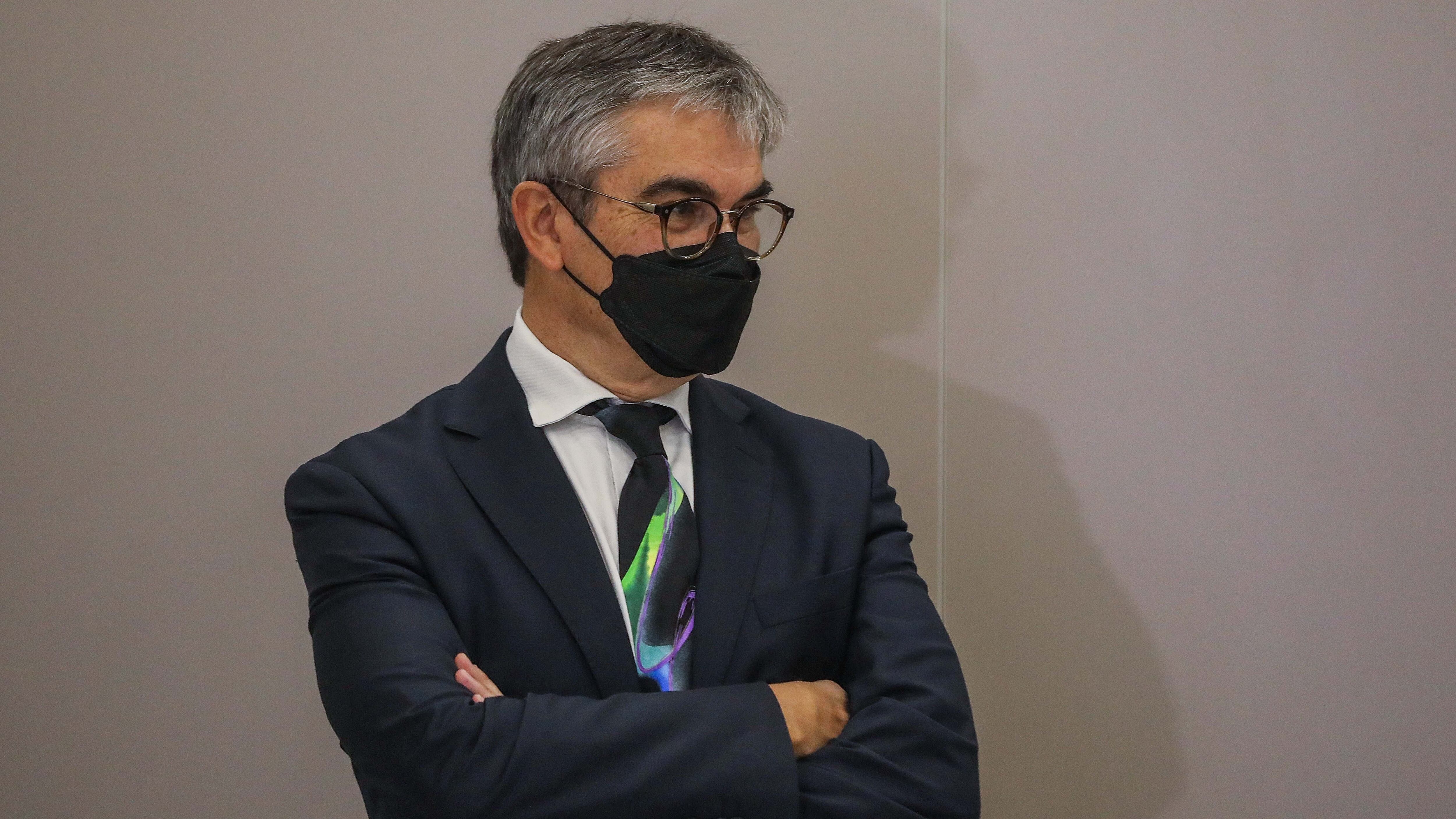7 de Abril del 2022/SANTIAGOMario Marcel, Ministro de Hacienda, durante la reunión que sostuvieron el Gobierno y la Cut en el ministerio del Trabajo.
FOTO: SEBASTIAN BELTRAN GAETE/AGENCIAUNO
