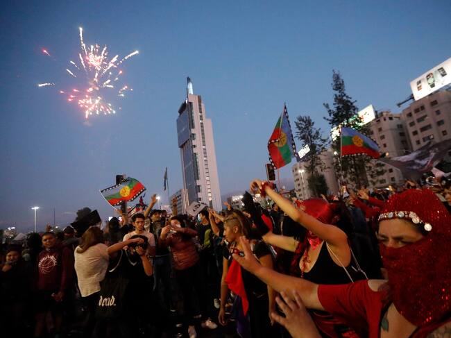 Manifestación en Plaza Baquedano