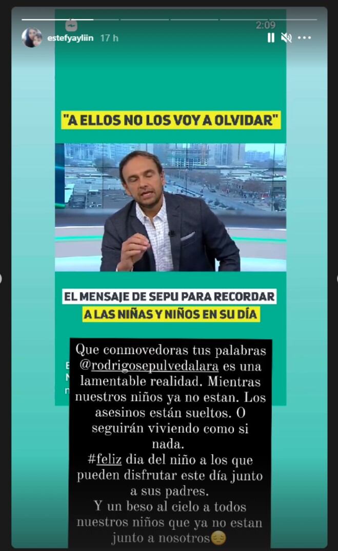 Mensaje de Estefanía Gutiérrez en el Día del Niño