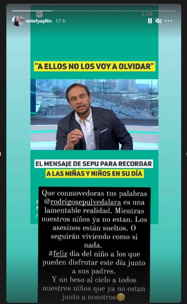 Mensaje de Estefanía Gutiérrez en el Día del Niño