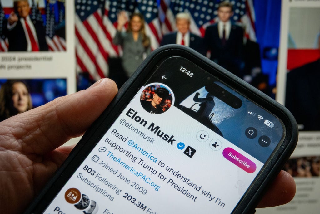 Imagen ilustrativa del rol que el multimillonario Elon Musk le dio a la red social X para beneficiar al republicano Donald Trump en las elecciones