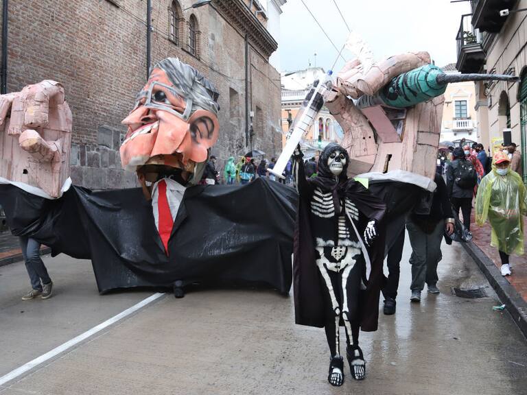 Protestas contra el gobierno de Lasso en la capital de Ecuador