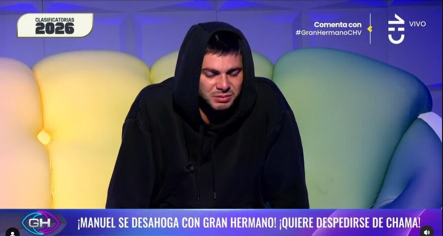 "Me gustaría solo hablar con ella un minuto": el tremendo desconsuelo de Manuel tras la renuncia de 'Chama' | Captura de pantalla CHV