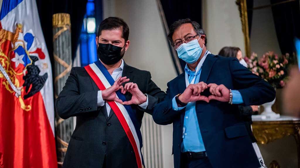 Gabriel Boric y Gustavo Petro