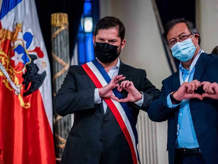 Gabriel Boric y Gustavo Petro