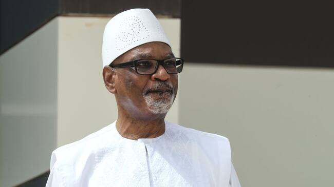 Mali President Ibrahim Boubacar Keita poses for a photo during the G5 Sahel summit on June 30, 2020, in Nouakchott. - The leaders of the G5 Sahel West African countries and their ally France are meeting to confer over their troubled efforts to stem a jihadist offensive unfolding in the region, six months after rebooting their campaign in Pau, southwestern France. (Photo by Ludovic MARIN / POOL / AFP) (Photo by LUDOVIC MARIN/POOL/AFP via Getty Images)