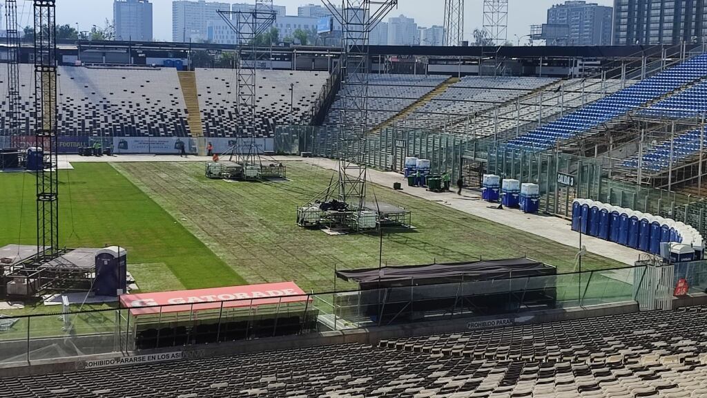 ¿Llegará al domingo? Así luce la cancha del Monumental tras los conciertos de Roger Waters