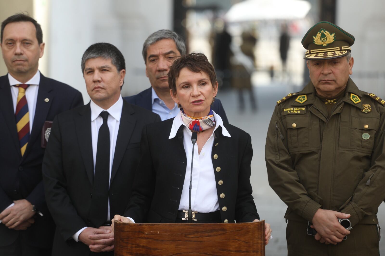 Agencia Uno | Carolina Tohá tras finalizar la reunión de seguridad en el Palacio de La Moneda