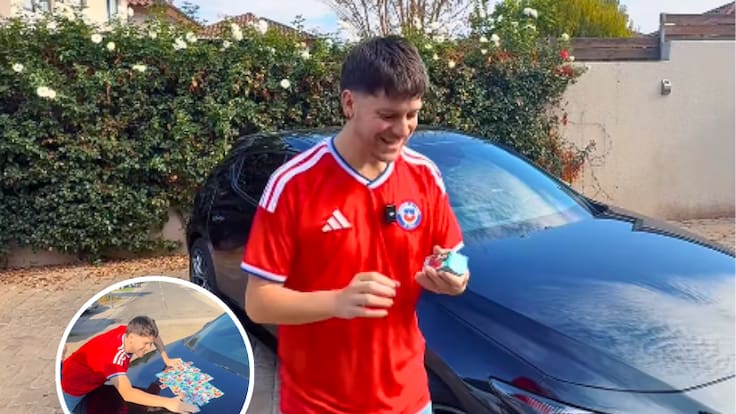 Exchico Yingo se suma a la fiebre del Mundial 2026 y llenó su auto de láminas del álbum: este fue el resultado