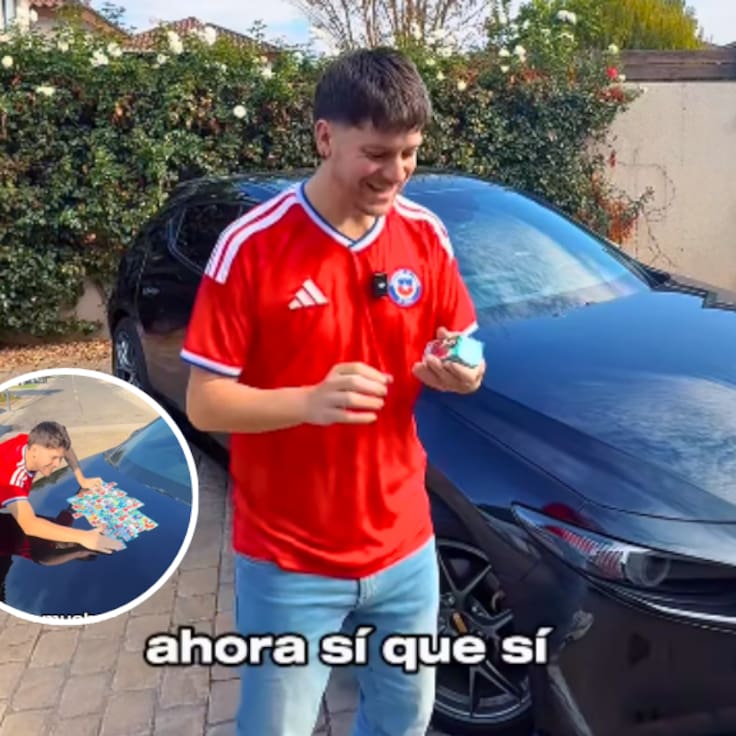Exchico Yingo se suma a la fiebre del Mundial 2026 y llenó su auto de láminas del álbum: este fue el resultado