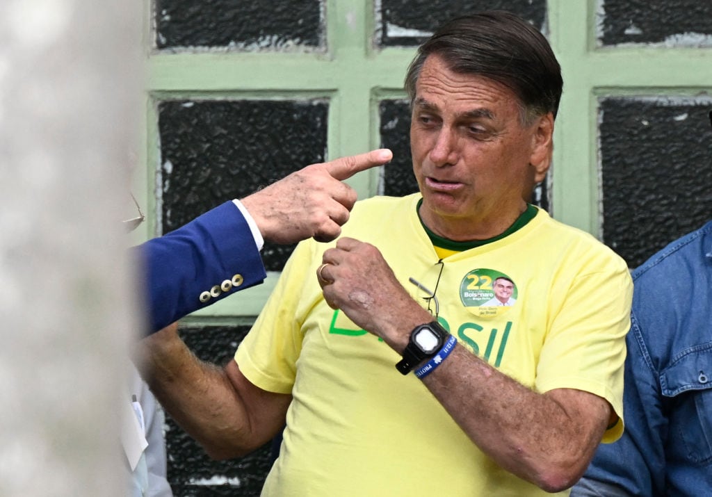 Exmandatario brasilero Jair Bolsonaro antes de salir de su país