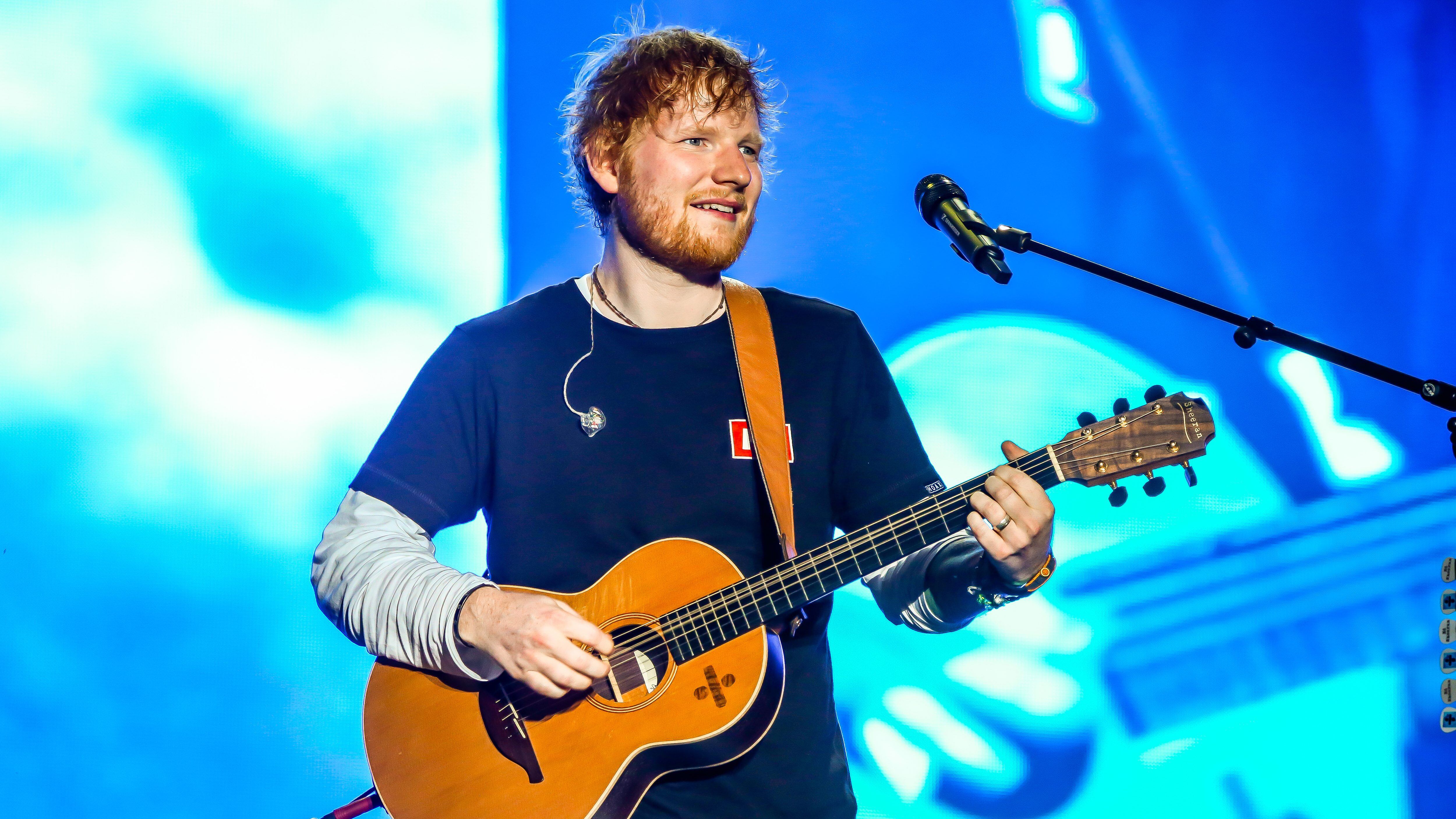 SZIGET FESTIVAL, BUDAPEST, HUNGARY - 2019/08/07: Edward Christopher Sheeran, English singer, songwriter, guitarist, record producer, and actor, performs during the first day of Sziget Festival in Budapest.His concert is the biggest sold out in the whole history of this festival. (Photo by Luigi Rizzo/Pacific Press/LightRocket via Getty Images)