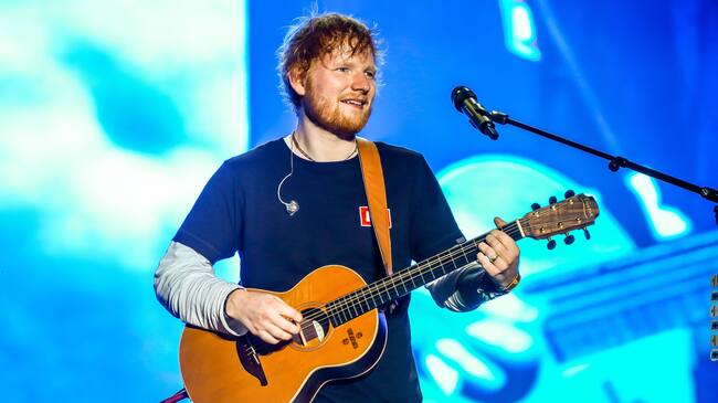 SZIGET FESTIVAL, BUDAPEST, HUNGARY - 2019/08/07: Edward Christopher Sheeran, English singer, songwriter, guitarist, record producer, and actor, performs during the first day of Sziget Festival in Budapest.His concert is the biggest sold out in the whole history of this festival. (Photo by Luigi Rizzo/Pacific Press/LightRocket via Getty Images)