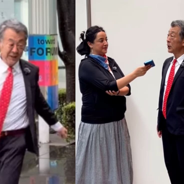 Chilena viajó a Japón y logró entrevistar al viral Tohru Dance: “Pirinoli-San” sorprendió con su respuesta sobre Chile