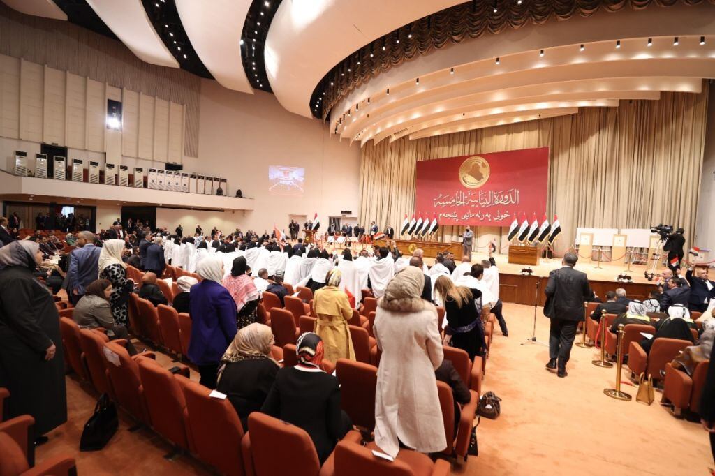 La sala del parlamento iraquí en la ciudad de Bagdad