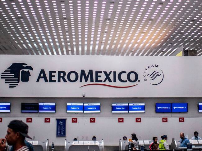 El mesón de Aeroméxico en el aeropuerto de Ciudad de México