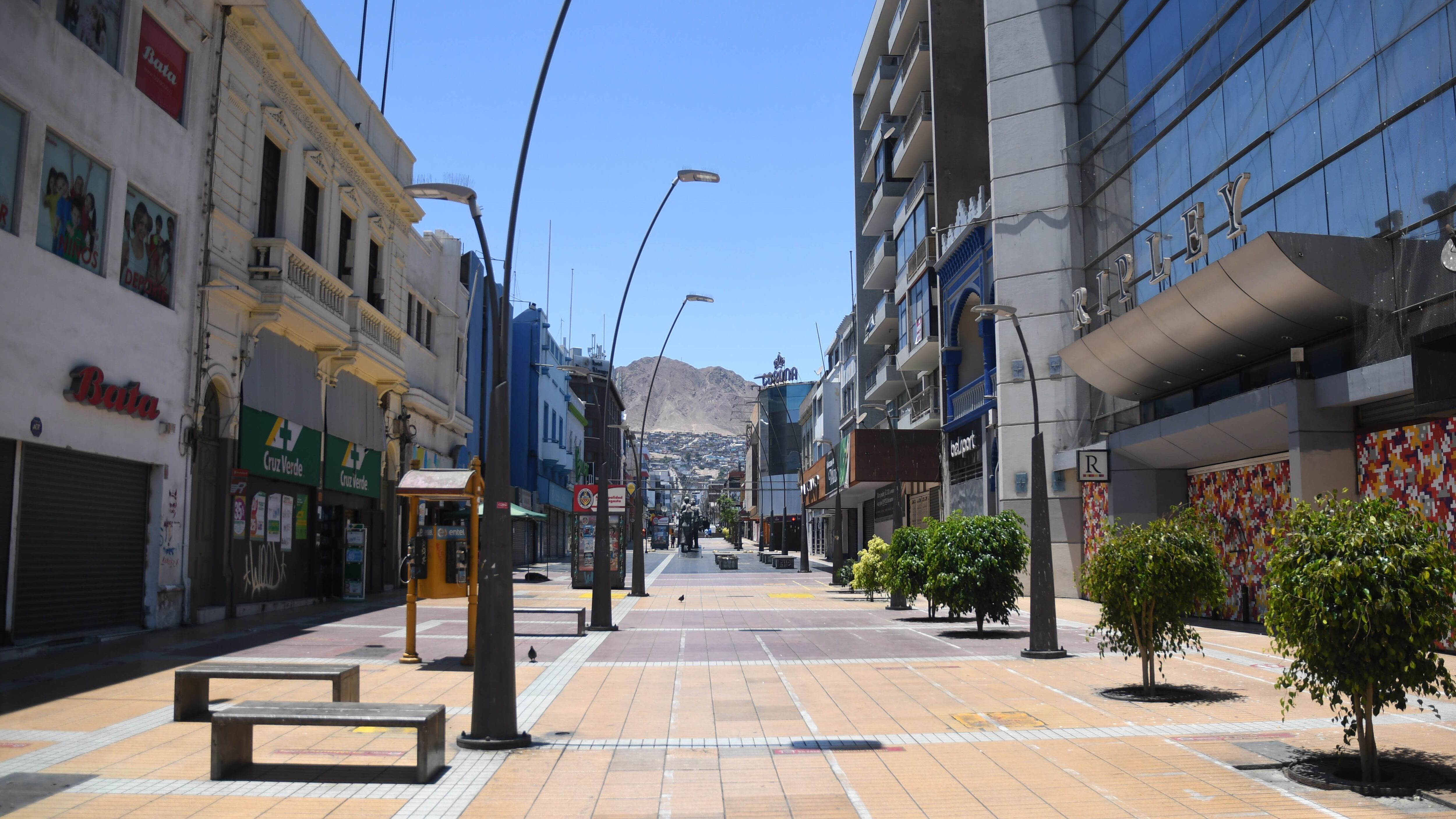 24 DE ENERO 2021 / ANTOFAGASTA Centro del a ciudad completamente vacio en cuarentena , durante fase 1 del plan paso a paso del Gobierno Nacional debido a la pandemia COVID-19
FOTO CAMILO ALFARO / AGENCIAUNO