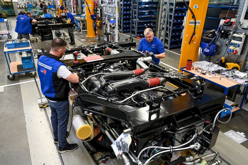 Una línea de producción de la empresa Rolls Royce