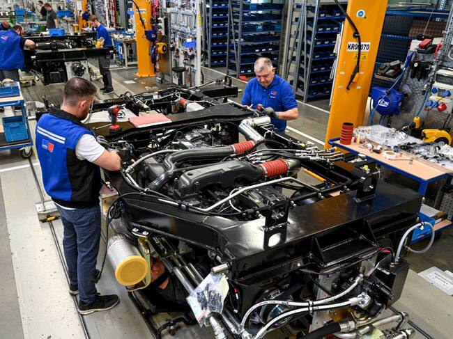Una línea de producción de la empresa Rolls Royce