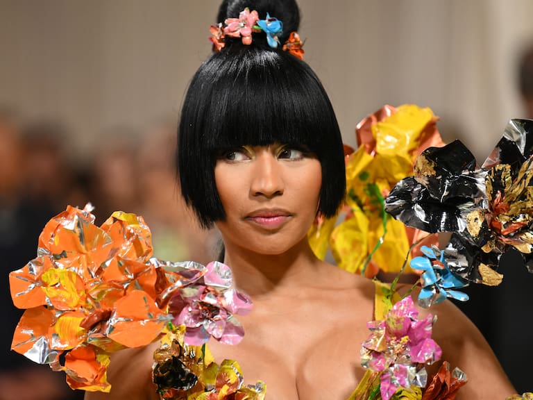 US rapper Nicki Minaj arrives for the 2024 Met Gala. (Photo by ANGELA WEISS/AFP via Getty Images)