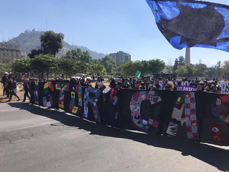 Se desarrolla jornada de manifestaciones en Santiago en el aniversario del estallido social