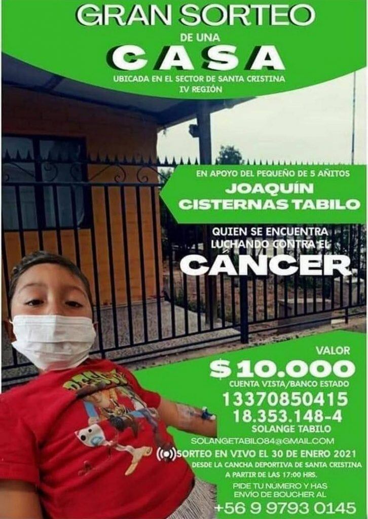 Rifa para el tratamiento de Joaquín / Facebook