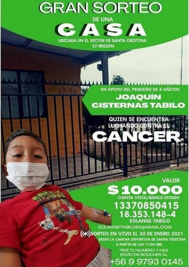 Rifa para el tratamiento de Joaquín / Facebook