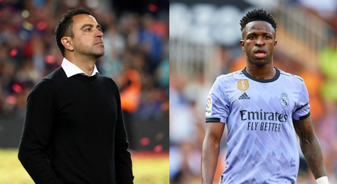 Xavi golpea la mesa tras gritos racistas contra Vinicius en España: "Si hay insultos, se para el partido y no jugamos"