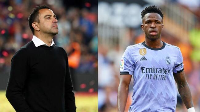 Xavi golpea la mesa tras gritos racistas contra Vinicius en España: "Si hay insultos, se para el partido y no jugamos"