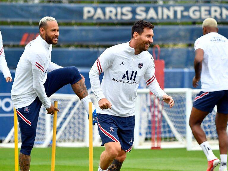 Neymar y Lionel Messi, PSG.
