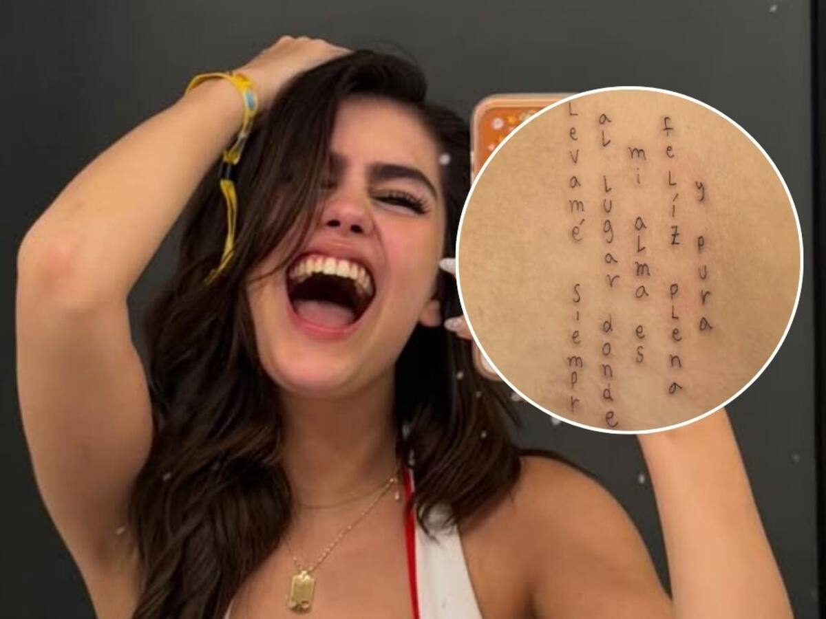 “Felíz...”: el feroz error en tatuaje de reconcida influencer chilena que desata ola de comentarios en redes