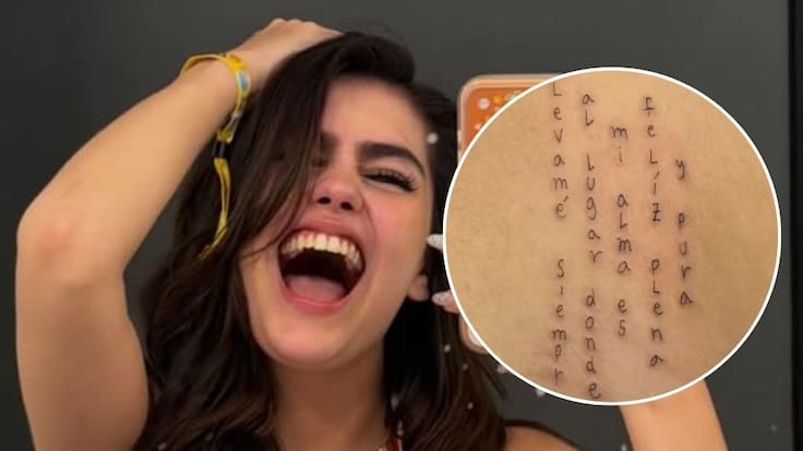 “Felíz...”: el feroz error en tatuaje de reconcida influencer chilena que desata ola de comentarios en redes