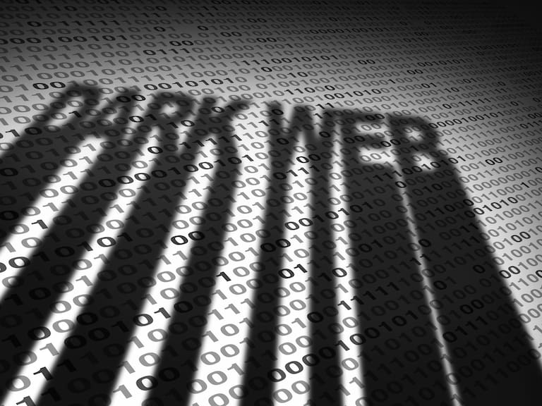 Dark web concept and darknet anonymous access to a website as a technology security concept in a 3D illustration style.