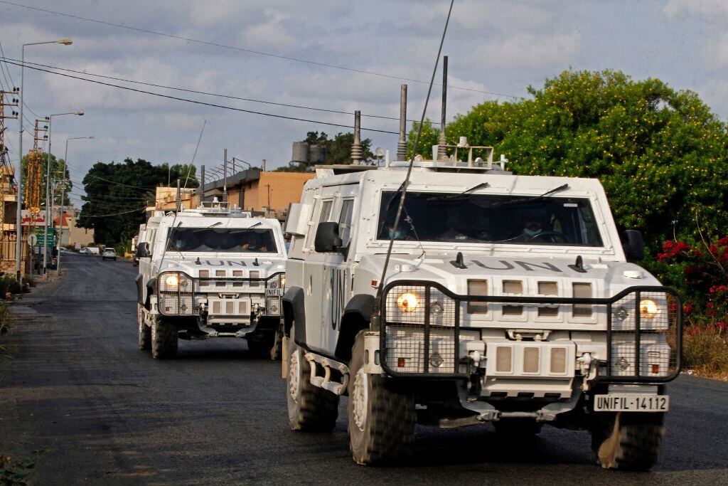 Fuerzas de ONU patrullan por la zona fronteriza sur de el Líbano