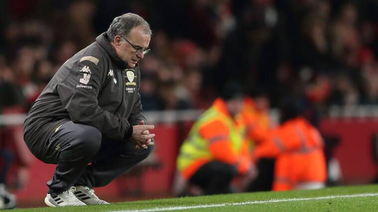 LONDON, ENGLAND - JANUARY 06: A dejected Leeds United manager / head coach Marcelo Bielsa during the FA Cup Third Round match between Arsenal and Leeds United at Emirates Stadium on January 6, 2020 in London, England. (Photo by James Williamson - AMA/Getty Images)