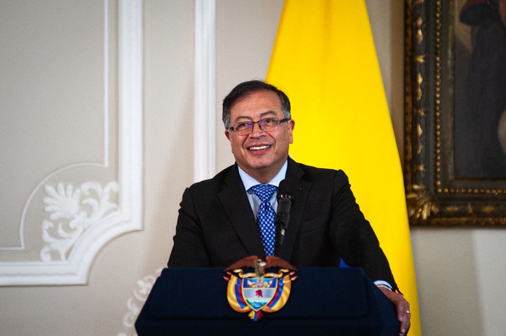 El presidente de Colombia, Gustavo Petro, ante la prensa