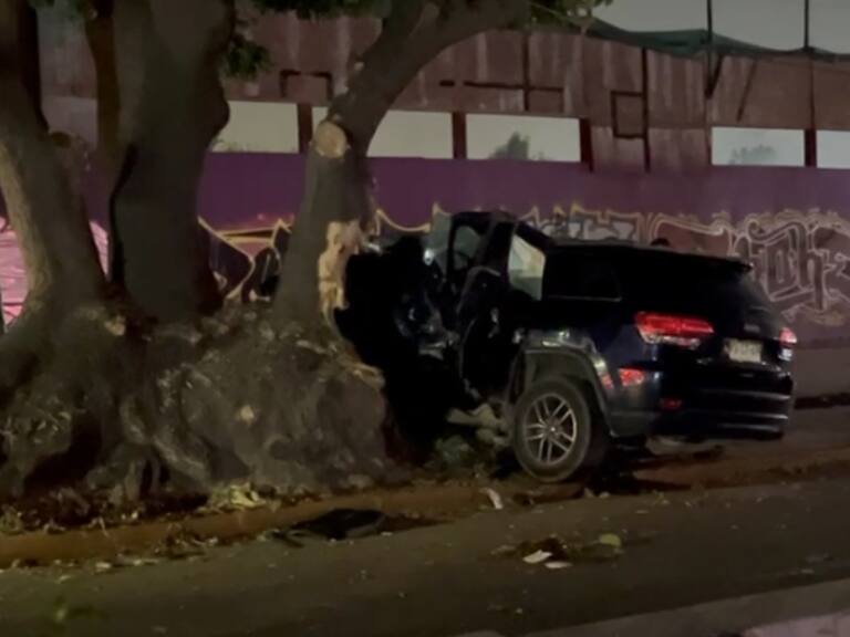 Joven de 21 años queda en riesgo vital tras accidente de tránsito en Ñuñoa: auto chocó contra un árbol
