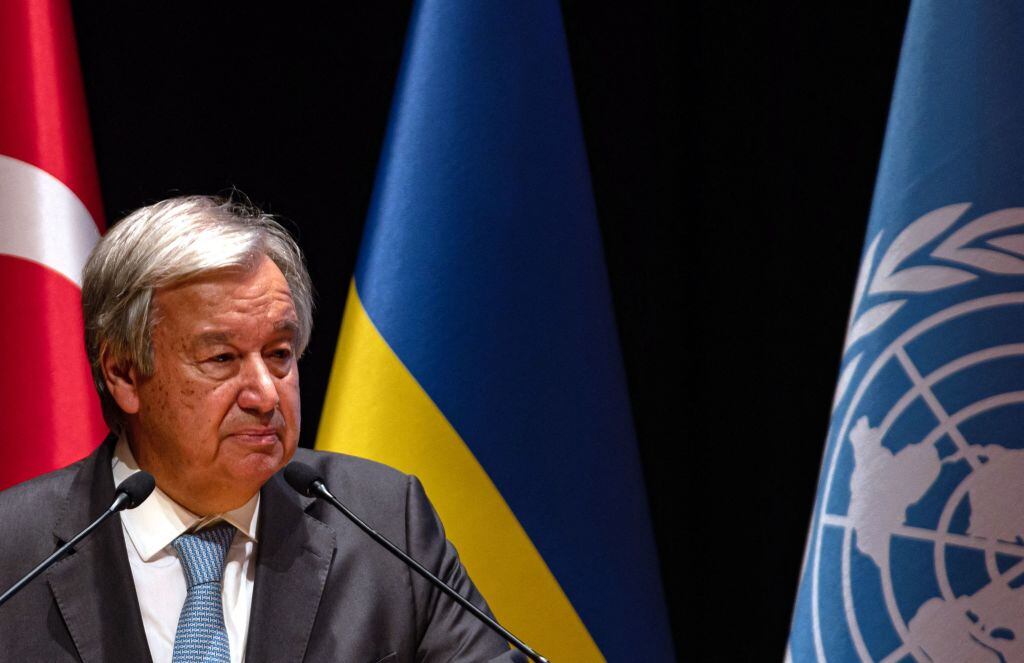 El secretario general de la Organización de las Naciones Unidas, Antonio Guterres, ante los medios