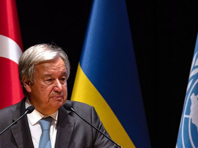 El secretario general de la Organización de las Naciones Unidas, Antonio Guterres, ante los medios